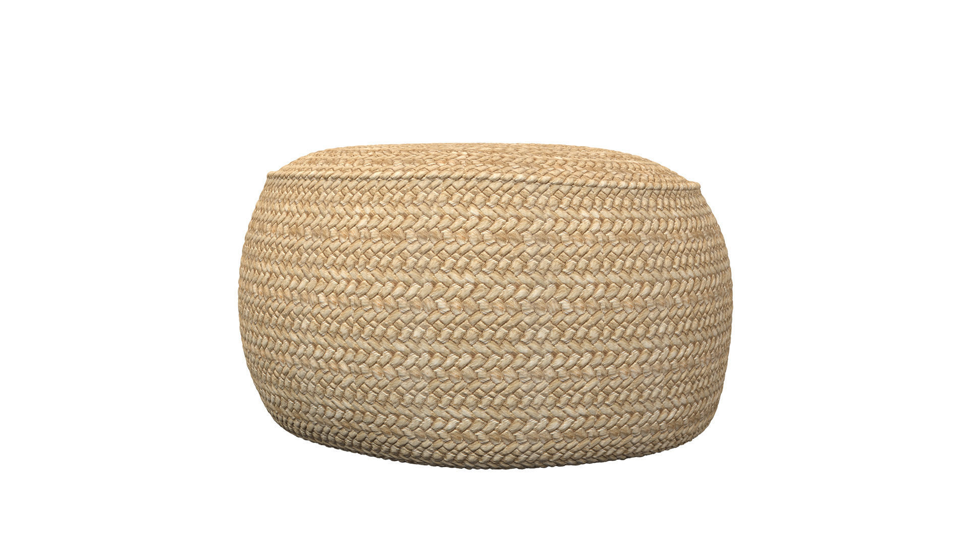 The Raffia Flores Pouffe round Natural 3D model_6
