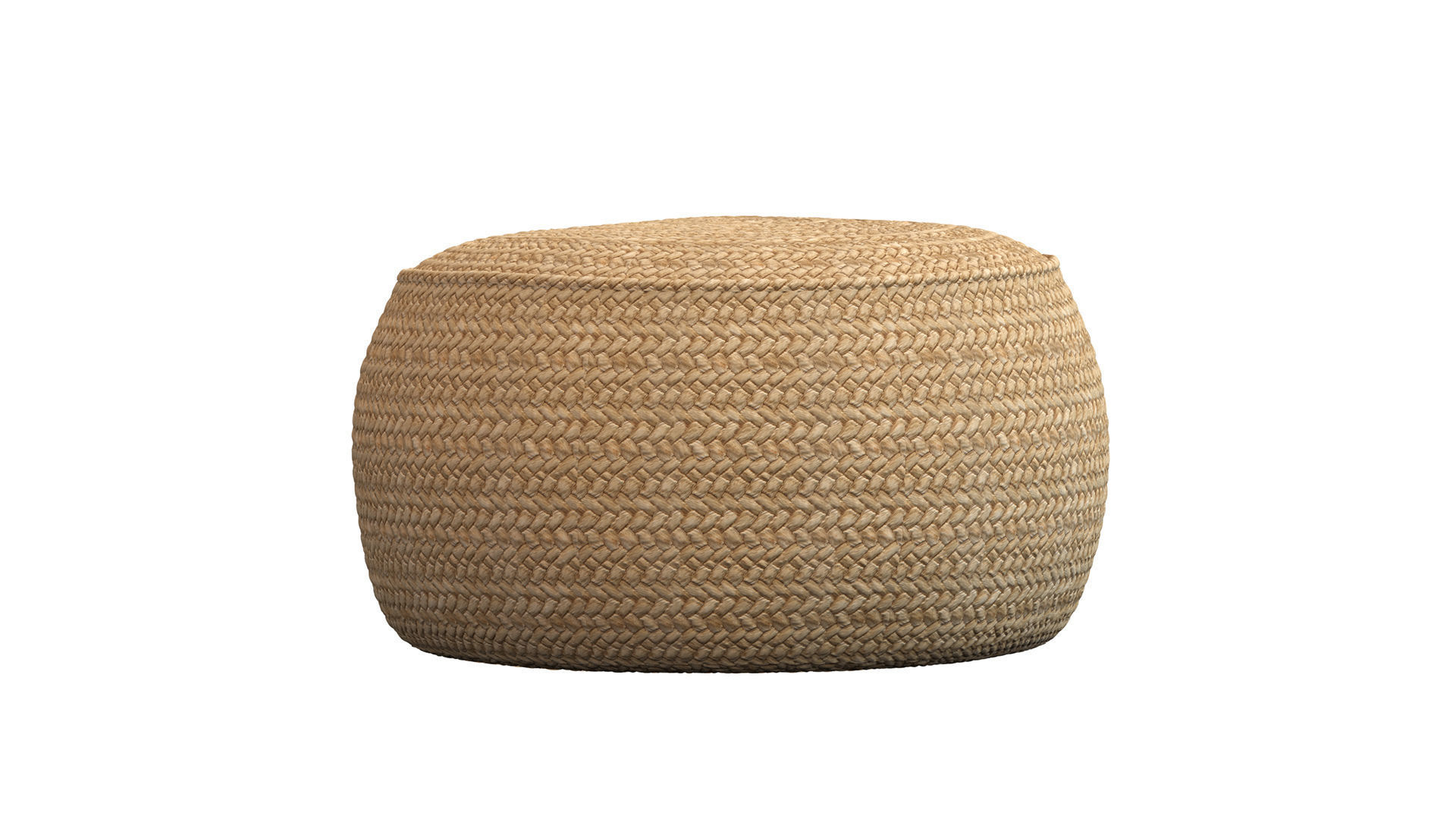 The Raffia Flores Pouffe round Natural 3D model_2