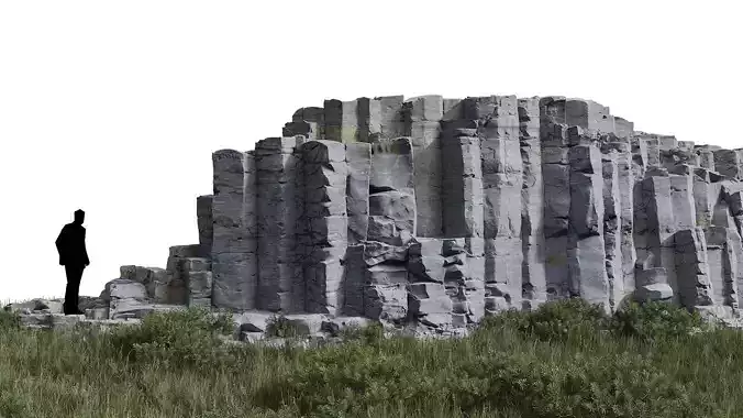 Basalt Cliff Rock Scan A