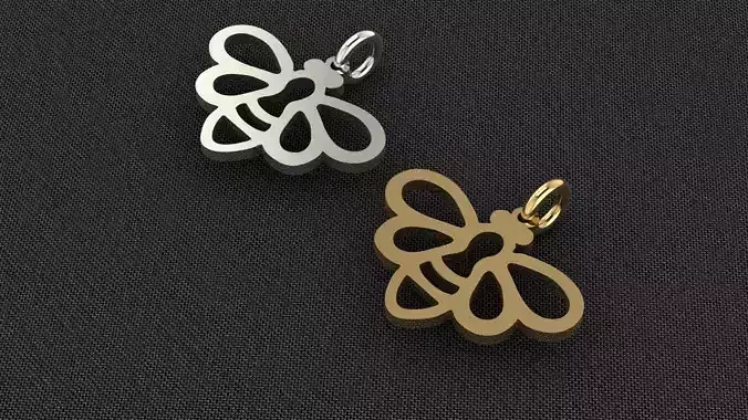 Bee earrings or pendant