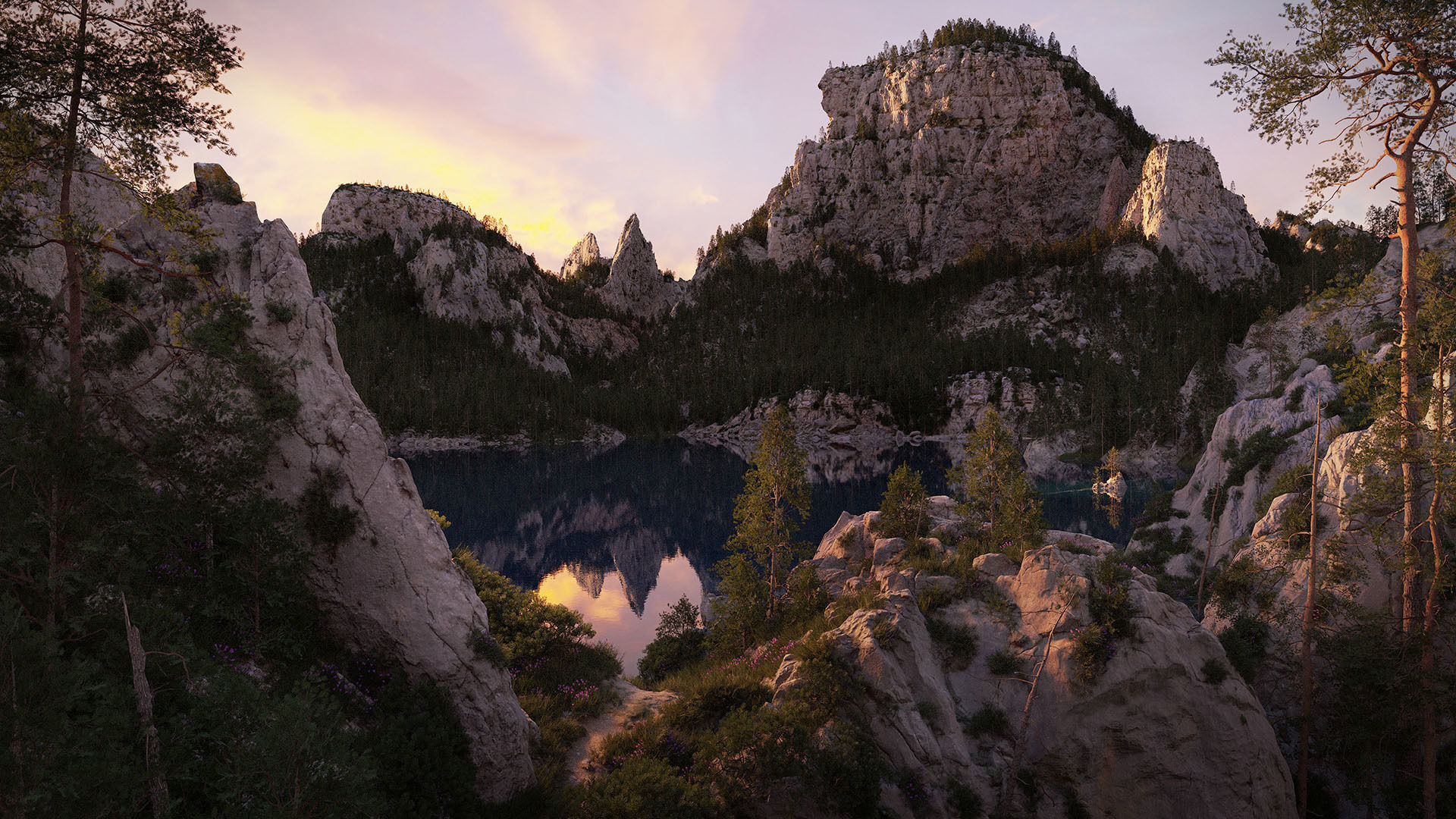 Big Mountain Cliff Rock Pack 3D Model Collection_5