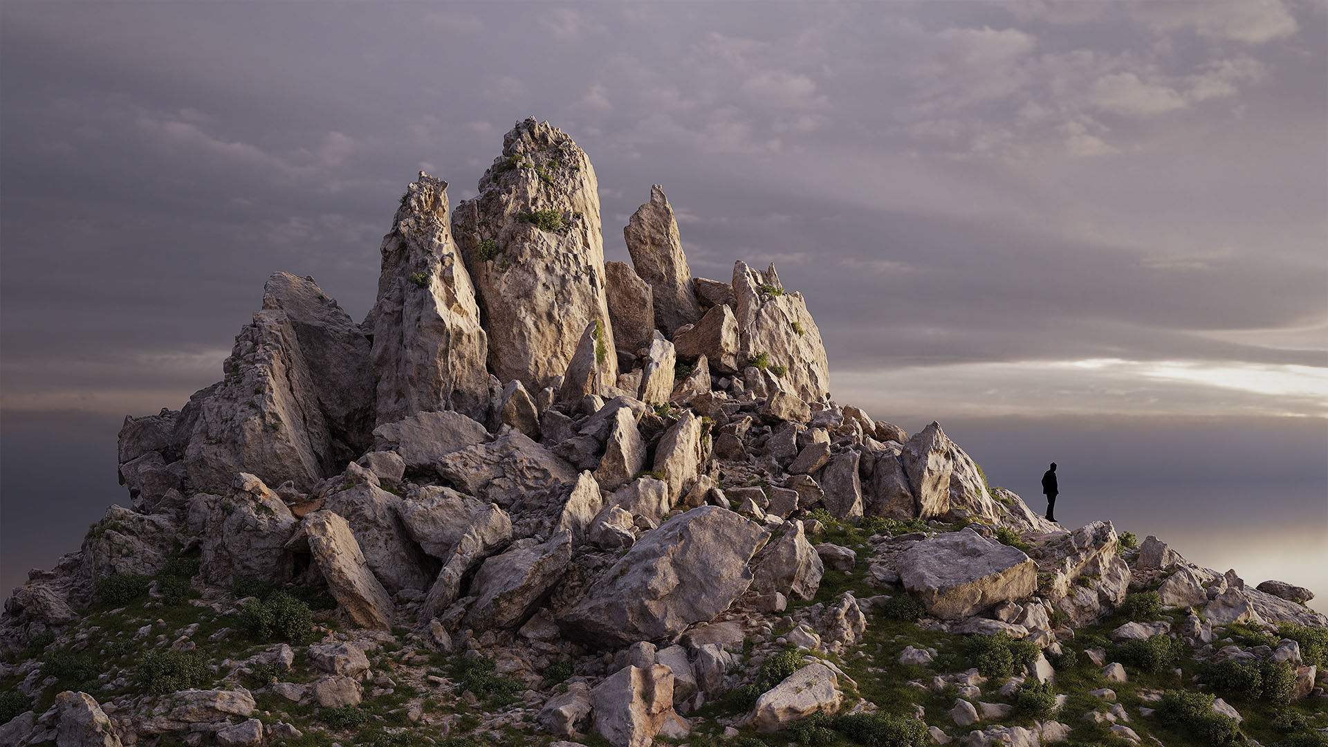 Big Mountain Cliff Rock Pack 3D Model Collection_26