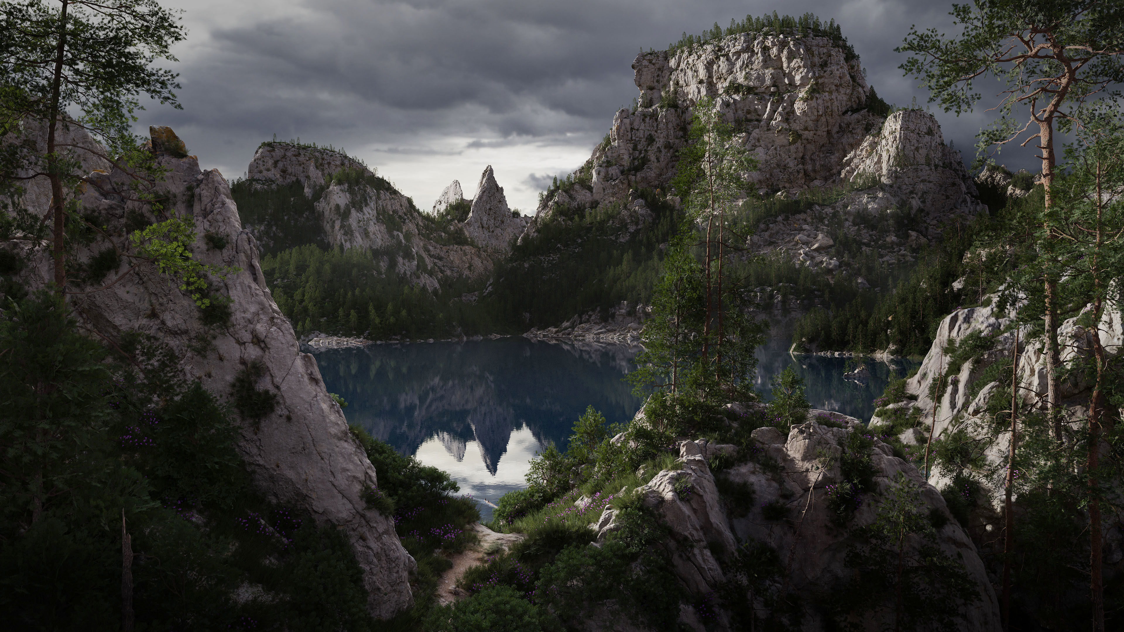 Big Mountain Cliff Rock Pack 3D Model Collection_4