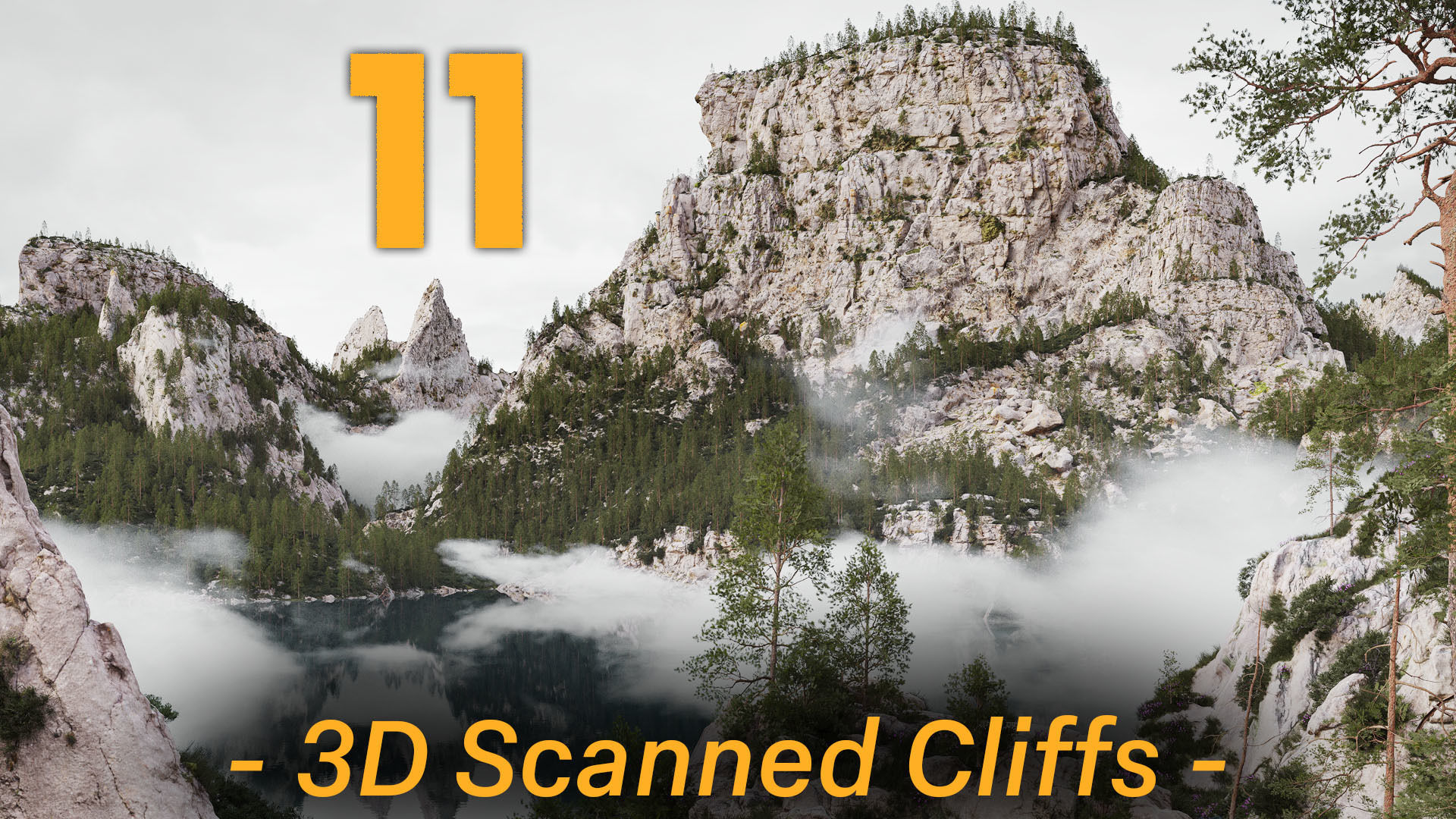 Big Mountain Cliff Rock Pack 3D Model Collection_0