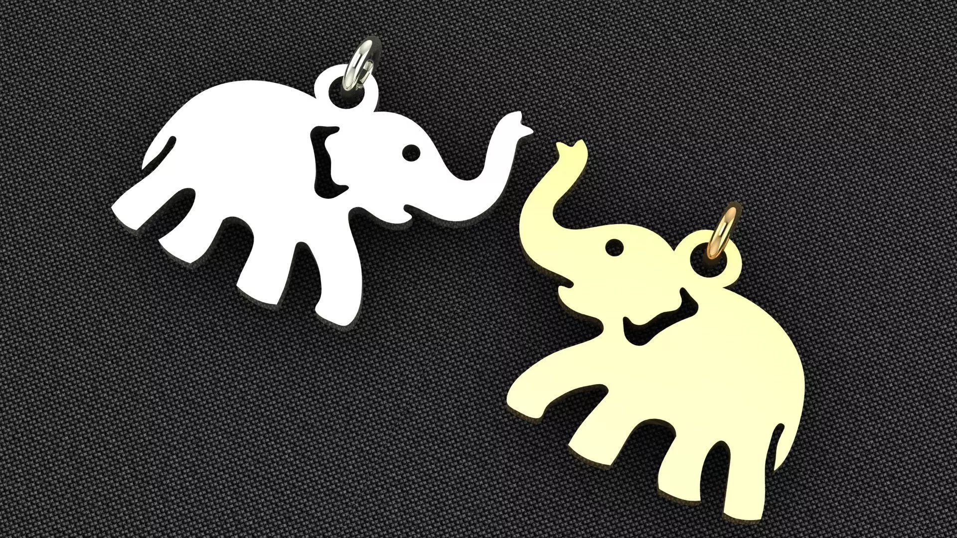 Elephant earrings or pendant Free 3D print model