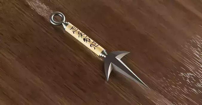 Replica of Minatos Kunai from Naruto anime 3D print model
