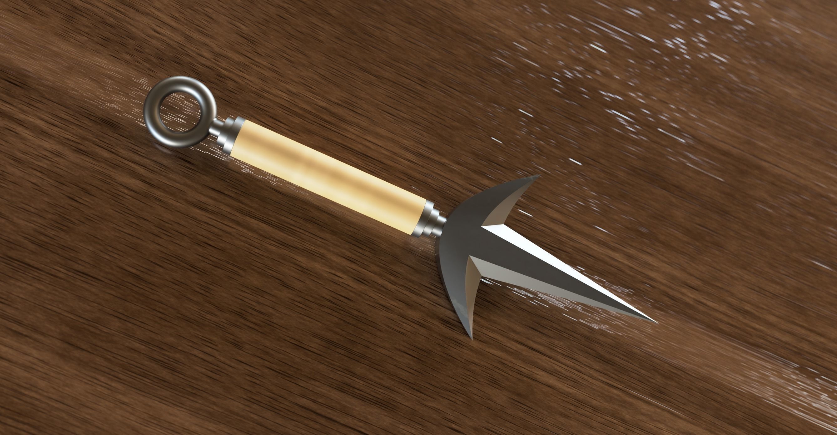 Replica of Minatos Kunai from Naruto anime 3D print model_6