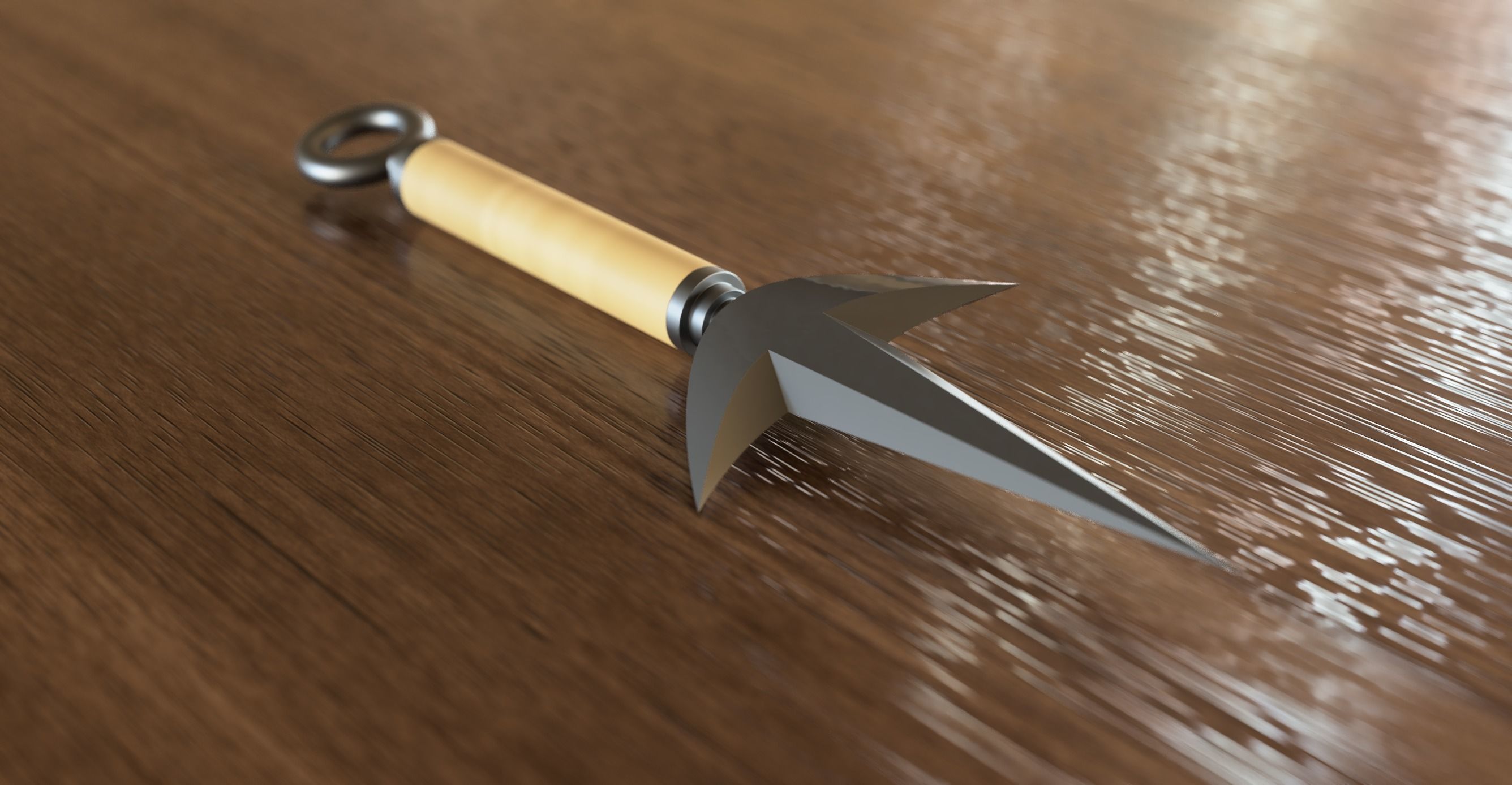 Replica of Minatos Kunai from Naruto anime 3D print model_3