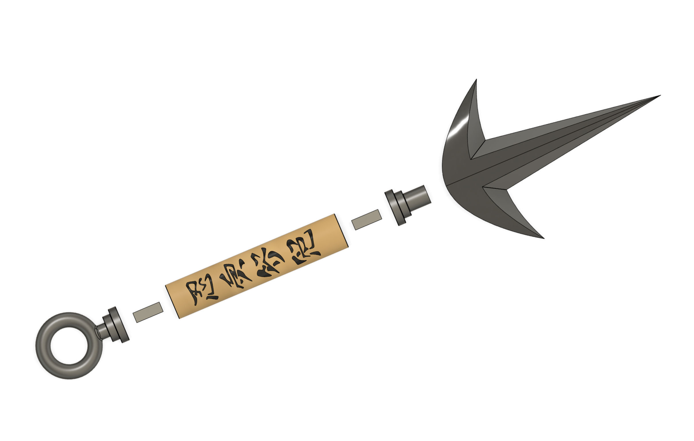 Replica of Minatos Kunai from Naruto anime 3D print model_2