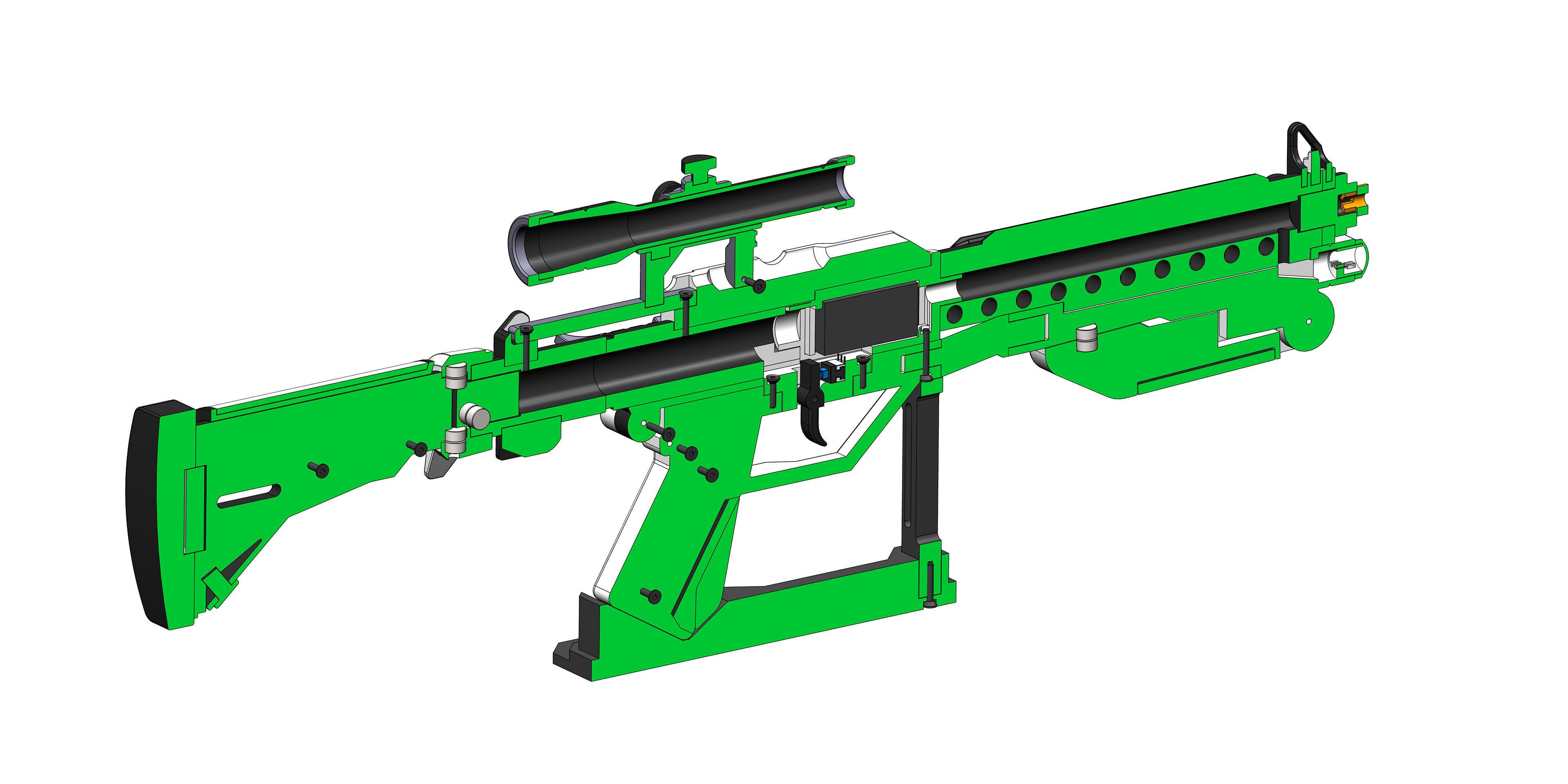  F-11D Blaster - Star Wars - Commercial - Printable - STL 3D print model_15