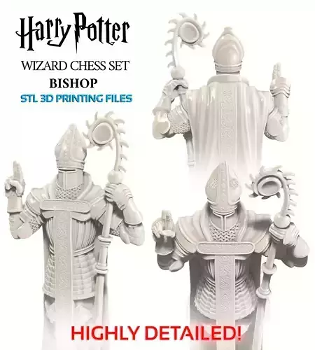 HARRY POTTER WIZARD CHESS SET - BISHOP 3D print model