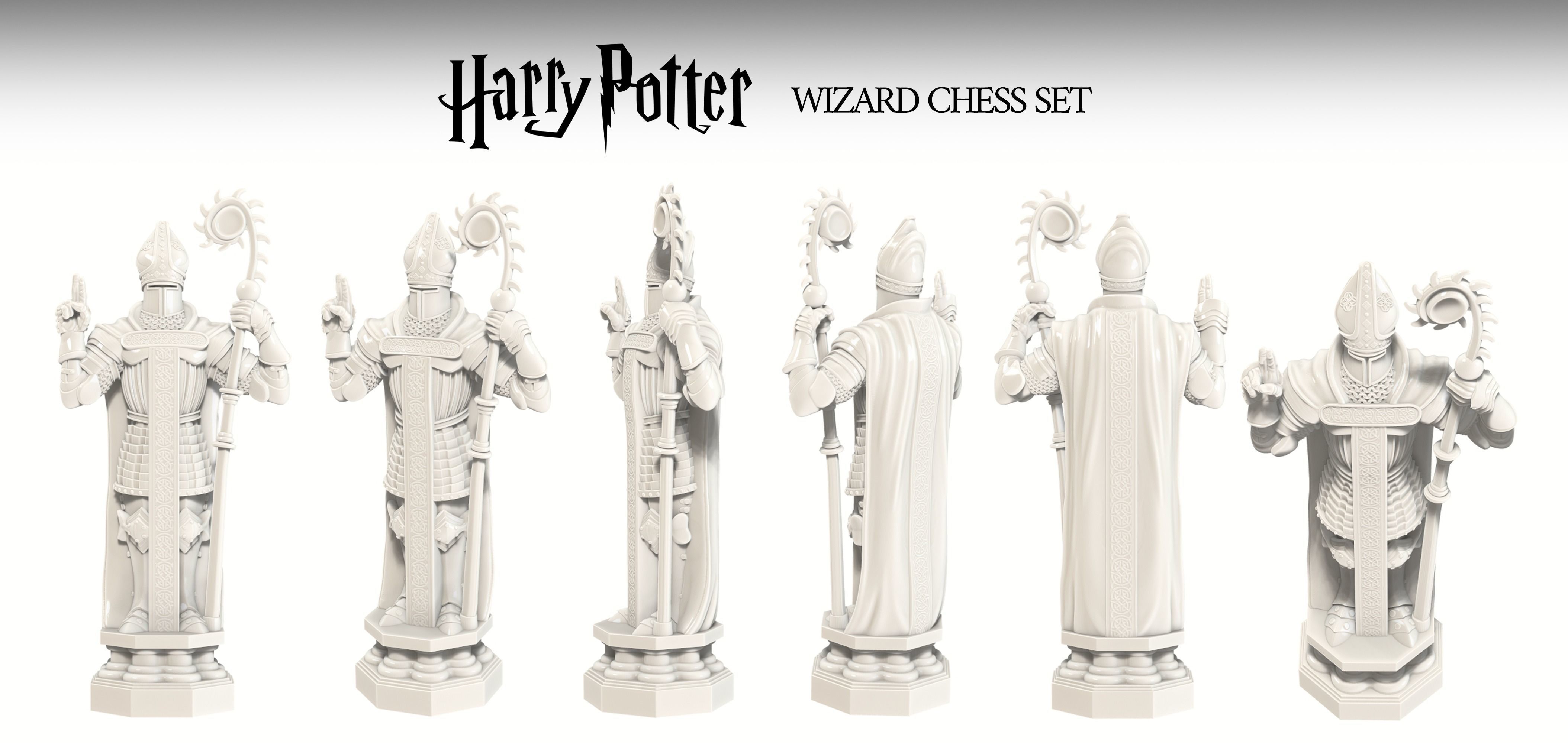 HARRY POTTER WIZARD CHESS SET - BISHOP 3D print model_1