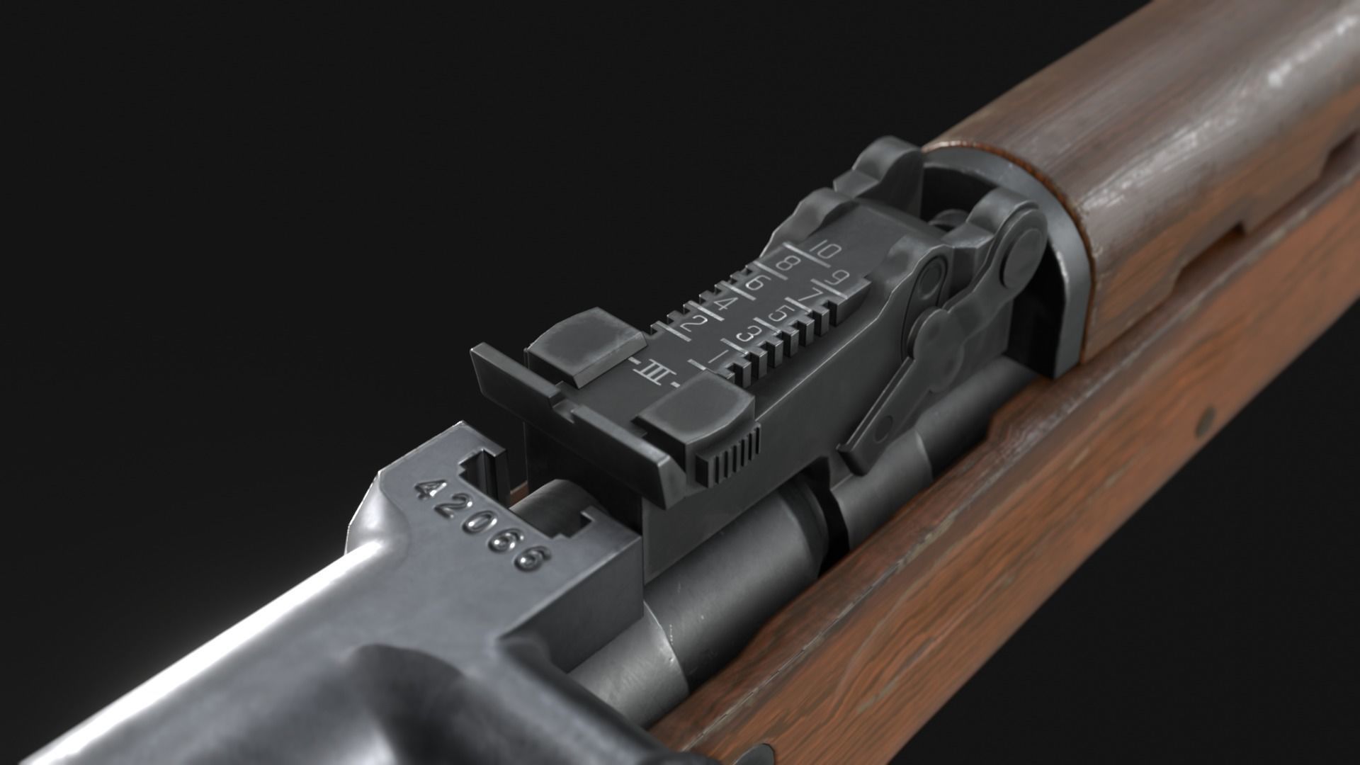 SKS - Type 56 Carbine - Game Asset Low-poly 3D model_8