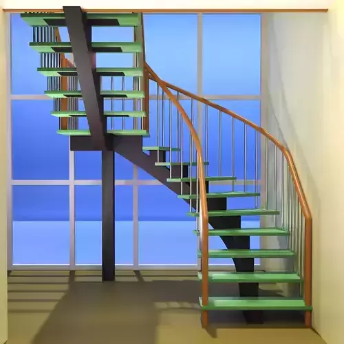 Ladder spiral staircase