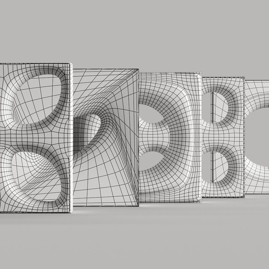 Cobogo Color Bricks Collection 1 3D model_4