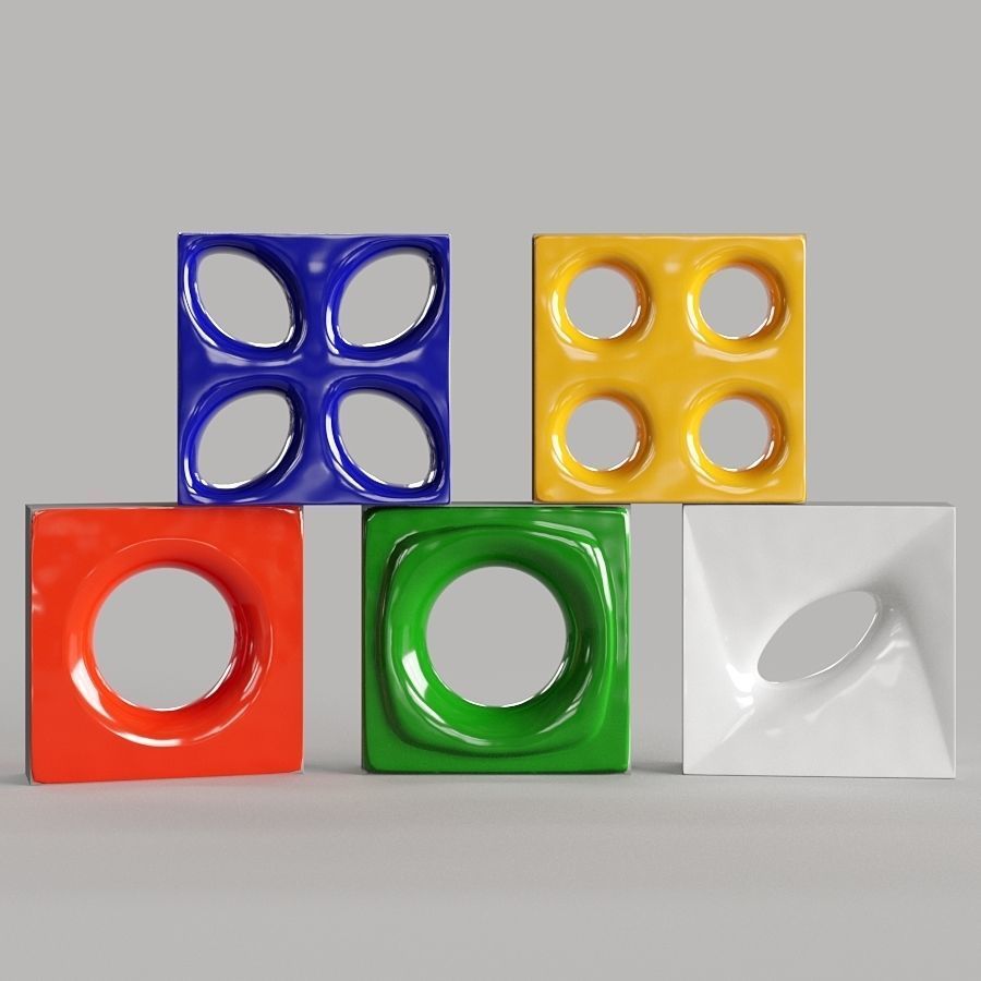 Cobogo Color Bricks Collection 1 3D model_1