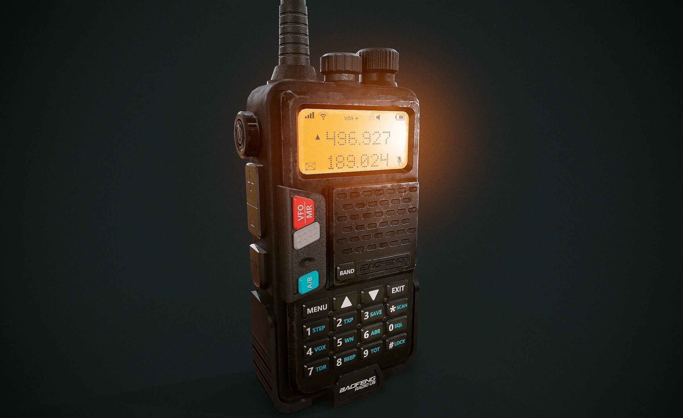 Game ready Walkie Talkie  Low-poly 3D model_4