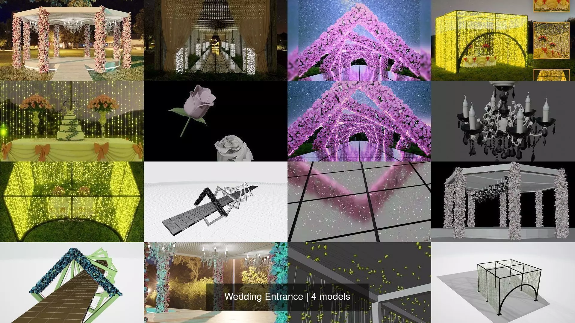 Wedding Entrance 3D Model Collection_0