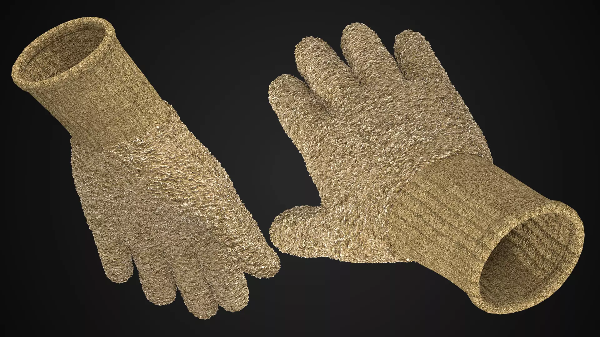 Fleece Glove Fitted to Gen8 Body Mesh 3D model