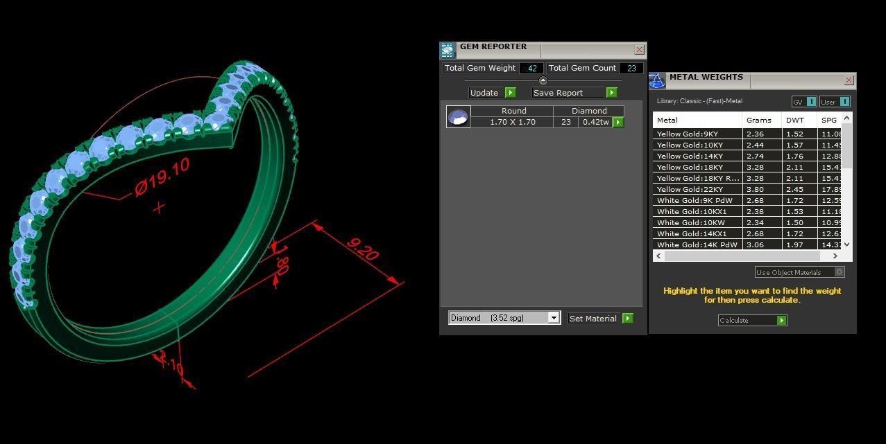 Jewelry Diamond Ring 3D print model_1