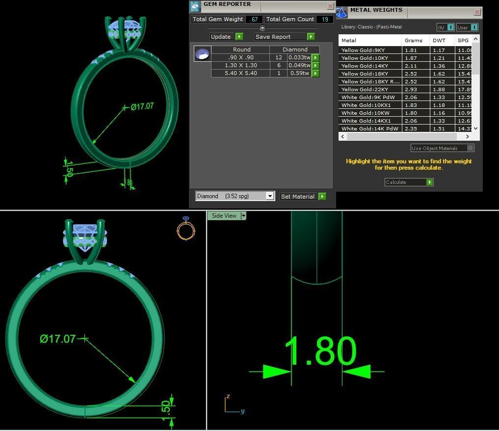  Jewelry Diamond Ring 3D print model_1