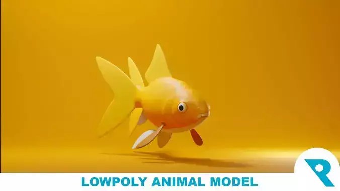 Goldfish Base Mesh Low-poly 3D model