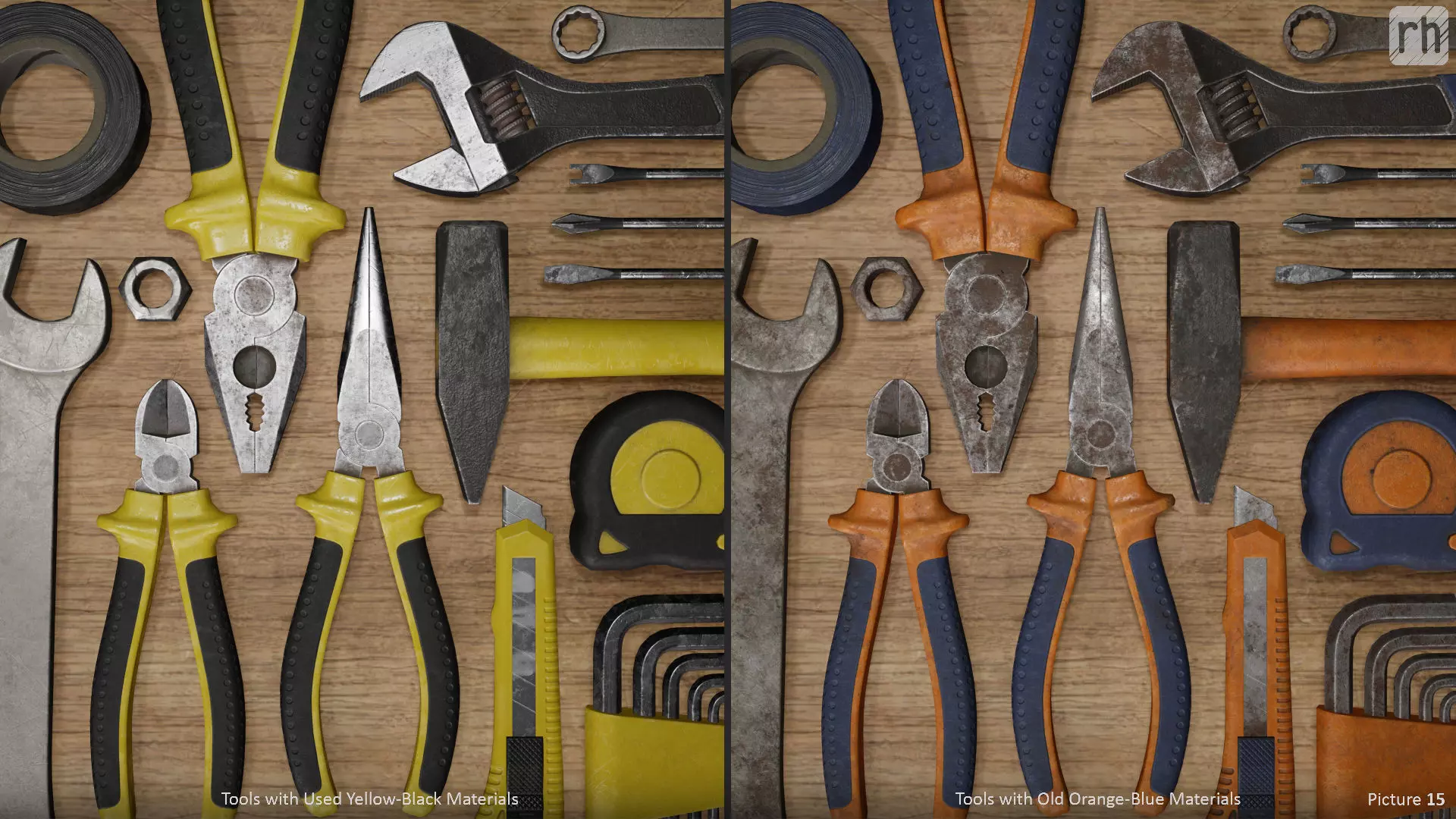 Workbench Hand Tools PBR Game-Ready Vol 1 Low-poly 3D model_16