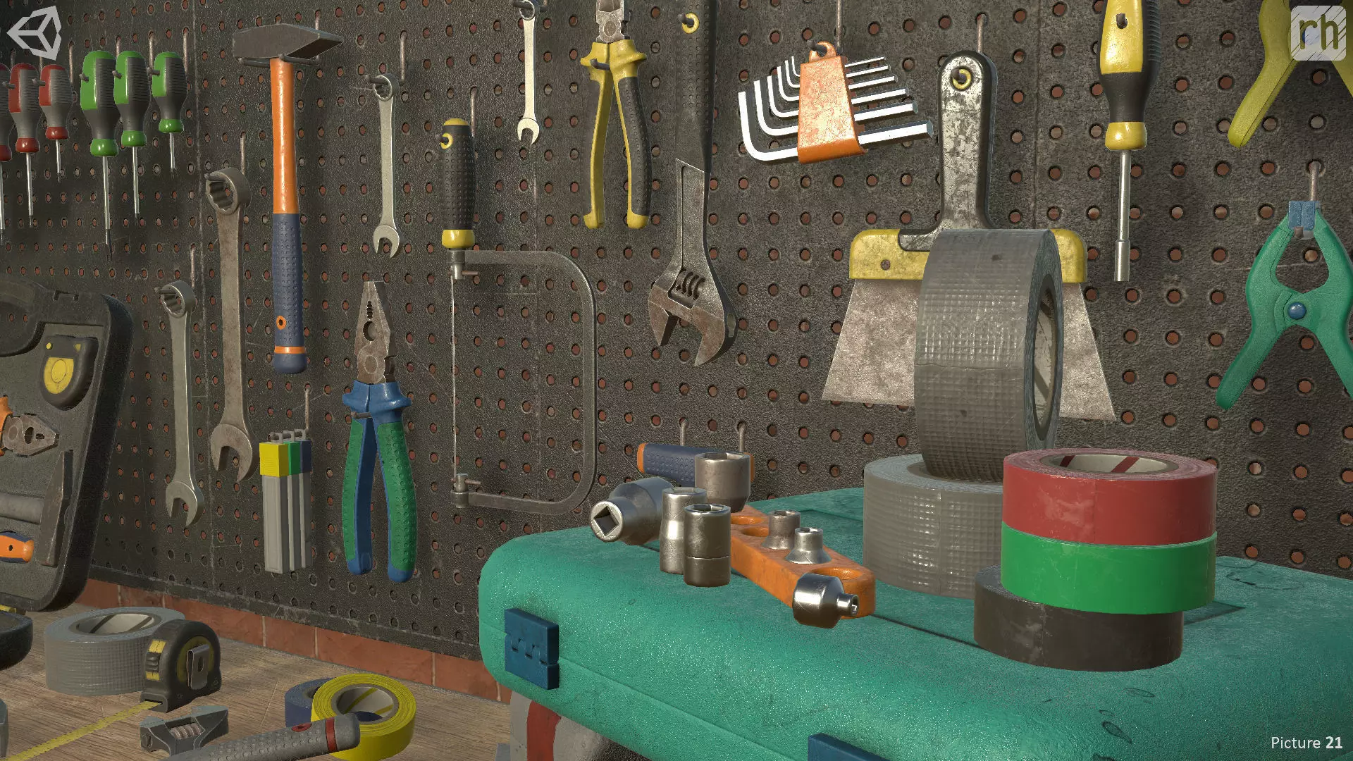 Workbench Hand Tools PBR Game-Ready Vol 1 Low-poly 3D model_22