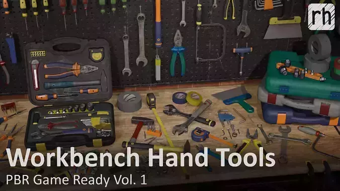 Workbench Hand Tools PBR Game-Ready Vol 1