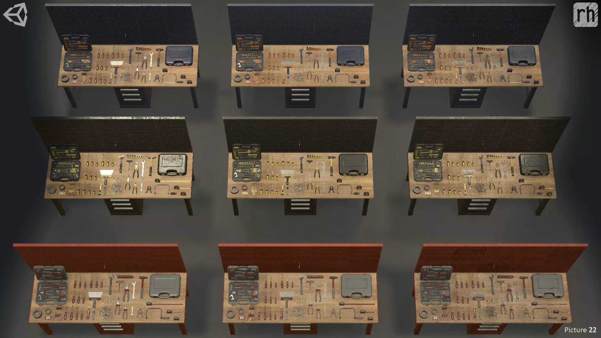 Workbench Hand Tools PBR Game-Ready Vol 1 Low-poly 3D model_23