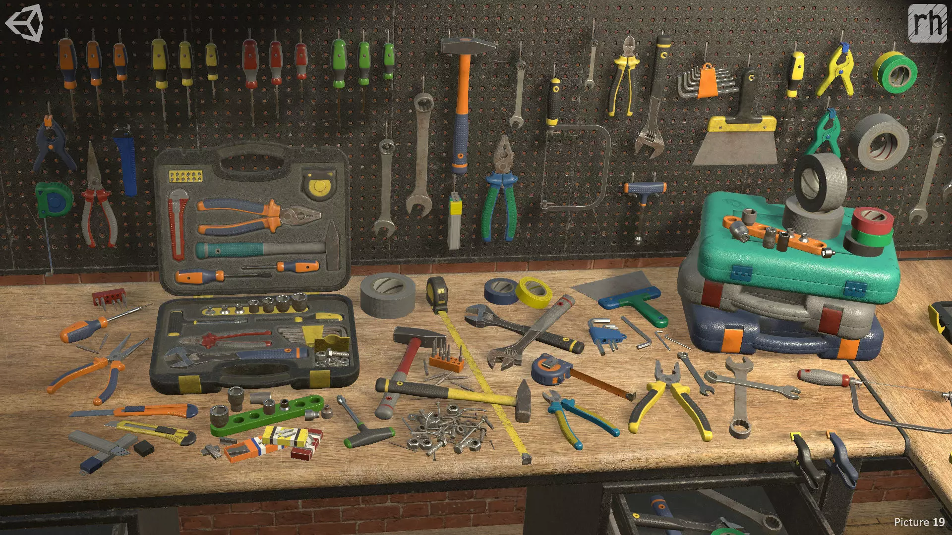 Workbench Hand Tools PBR Game-Ready Vol 1 Low-poly 3D model_20