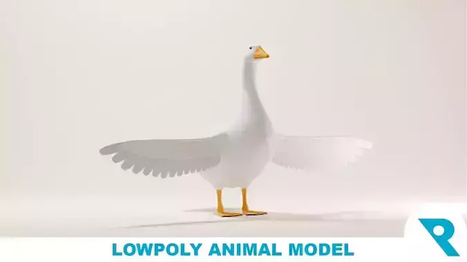 Goose Base Mesh Low-poly 3D model