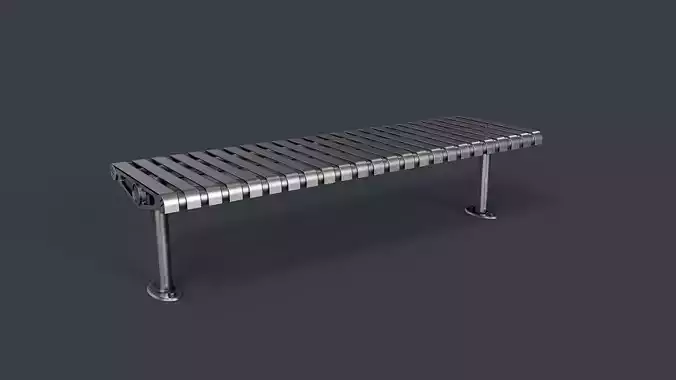 Metal Modern Bench 28 PBR Game Ready