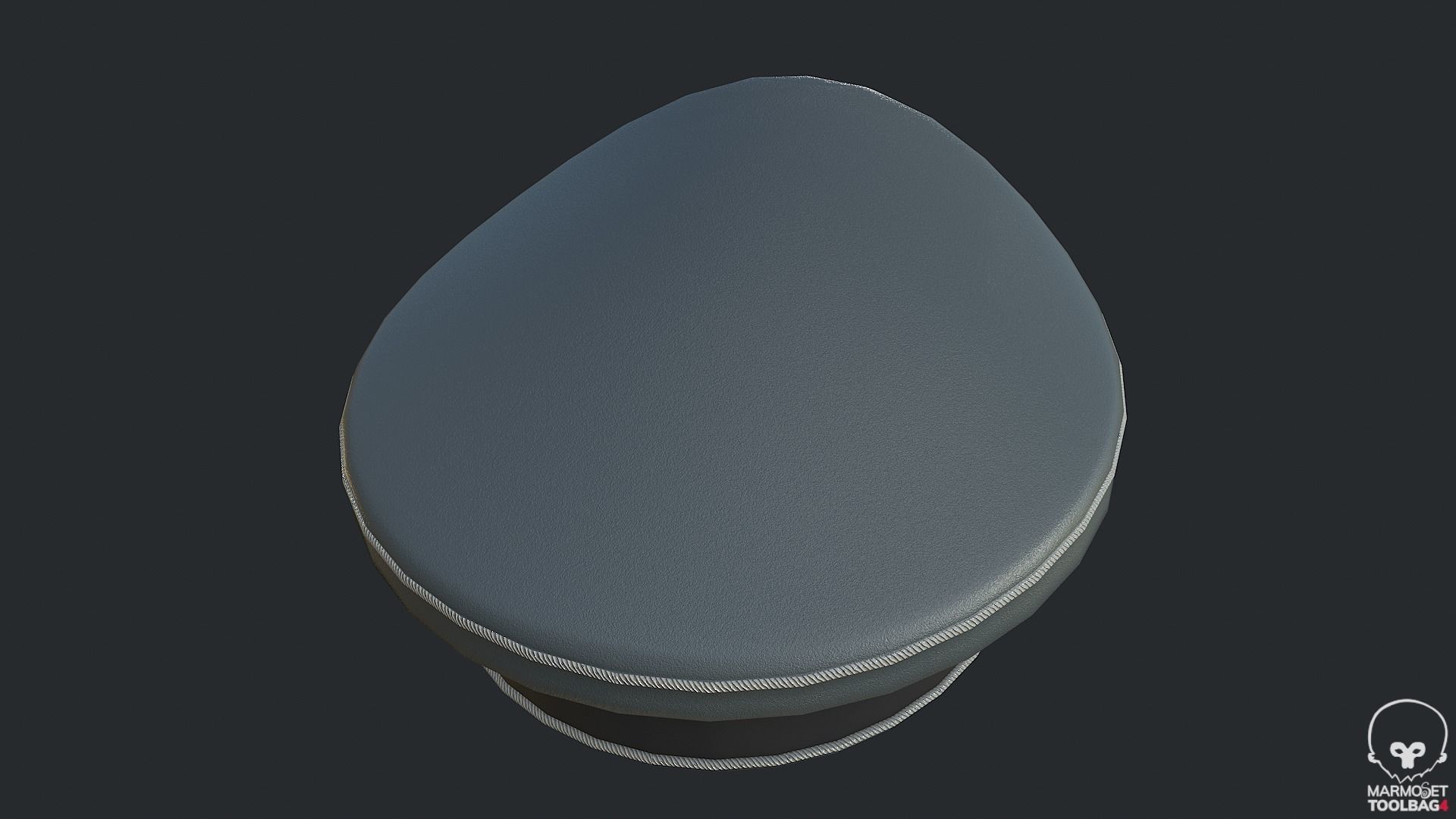 WW2 German Officer Hat - WWII German Commander Hat Low-poly 3D model_7