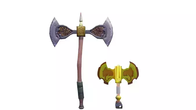 Low Poly Stylized Axes