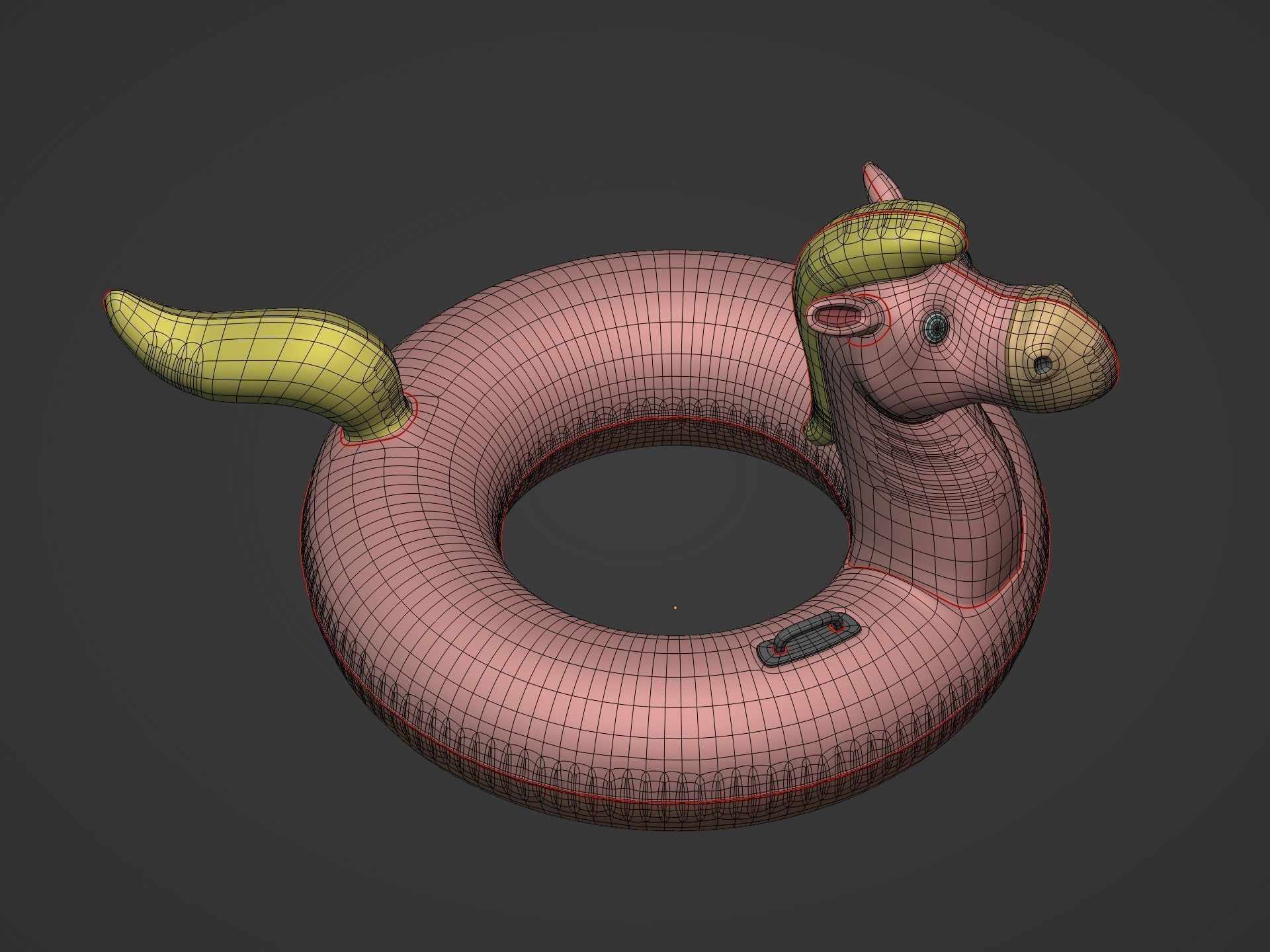 Inflatable Horse Low-poly 3D model_8