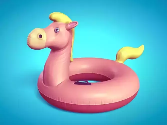 Inflatable Horse Low-poly 3D model