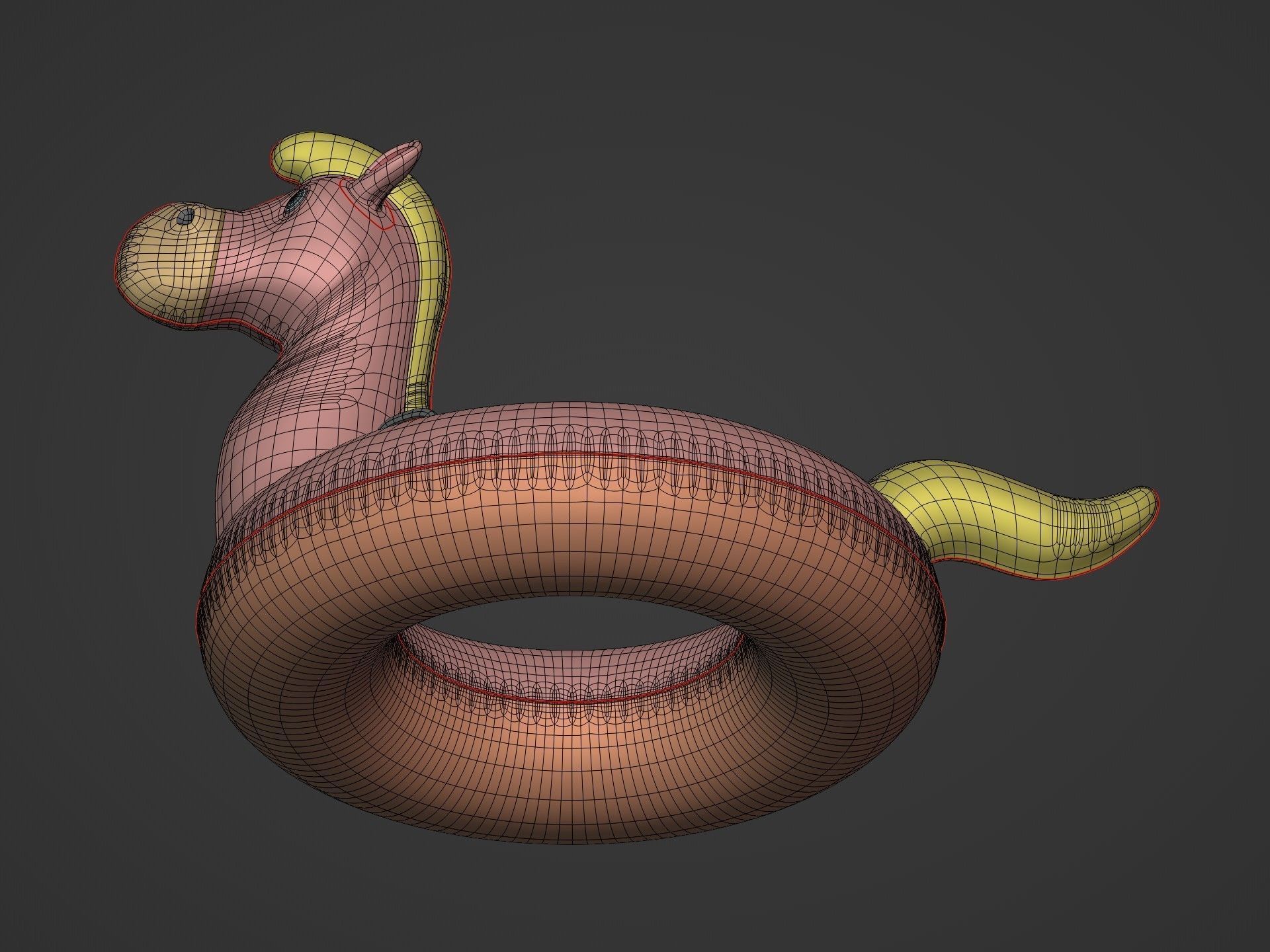 Inflatable Horse Low-poly 3D model_14