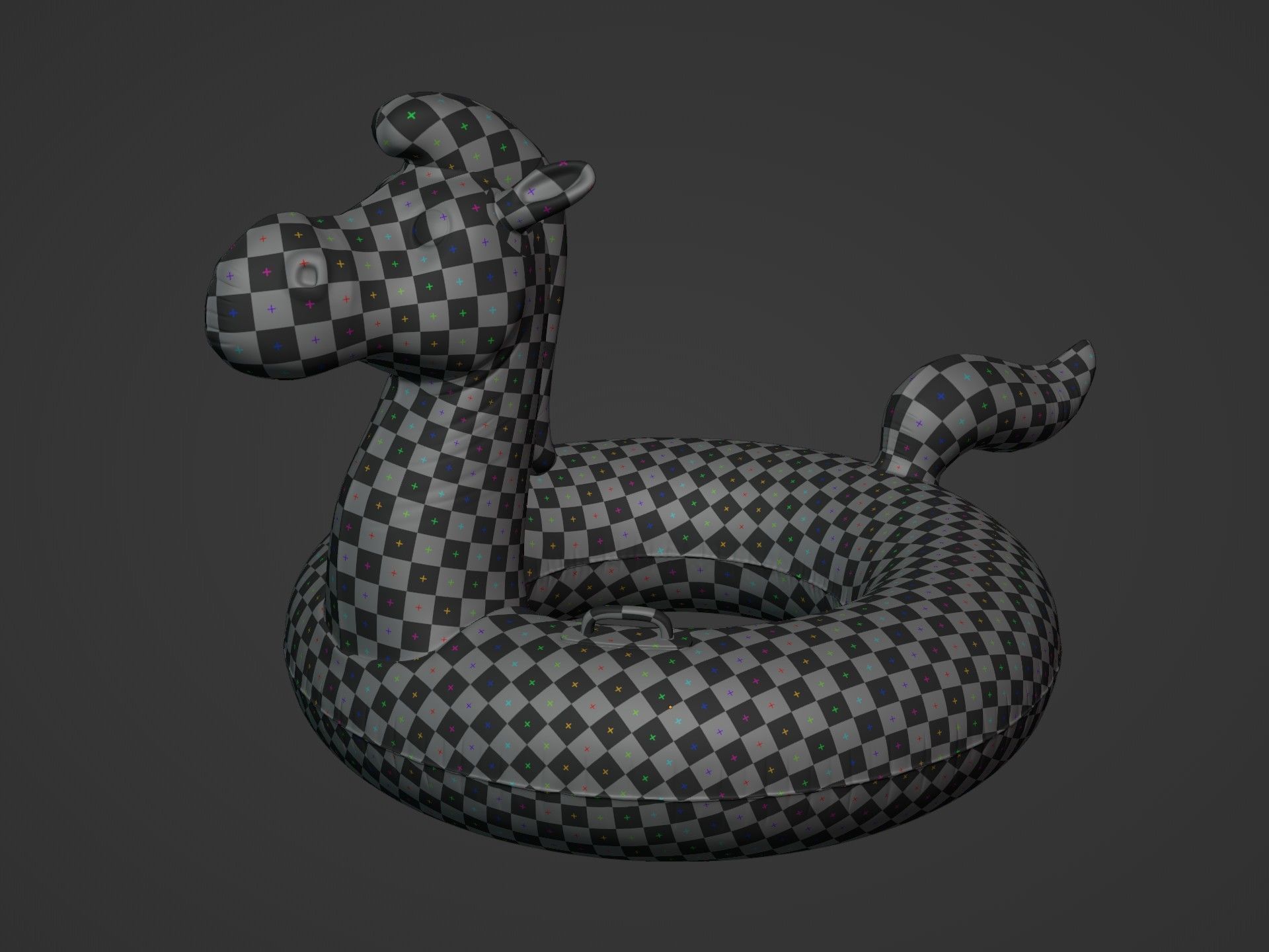 Inflatable Horse Low-poly 3D model_3