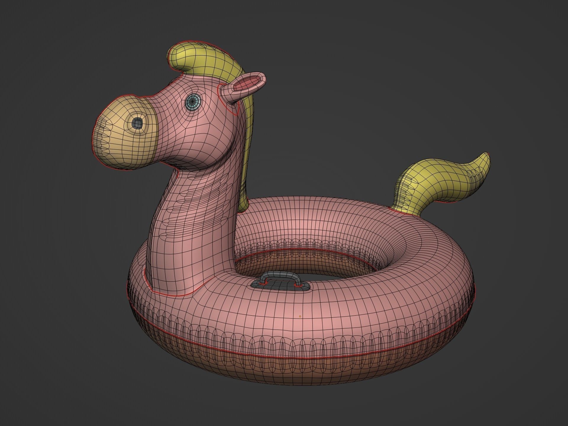Inflatable Horse Low-poly 3D model_2