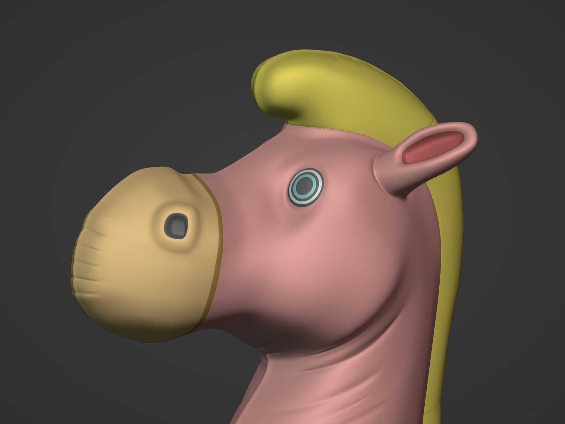Inflatable Horse Low-poly 3D model_19