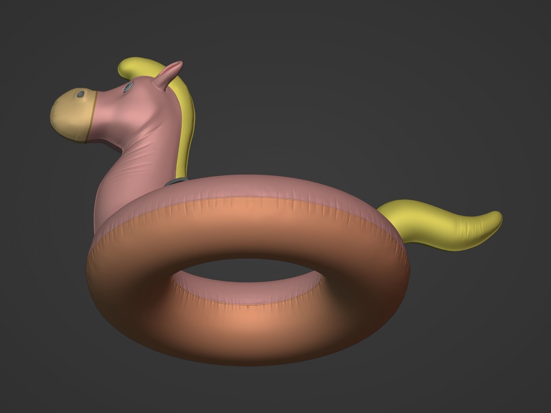 Inflatable Horse Low-poly 3D model_13