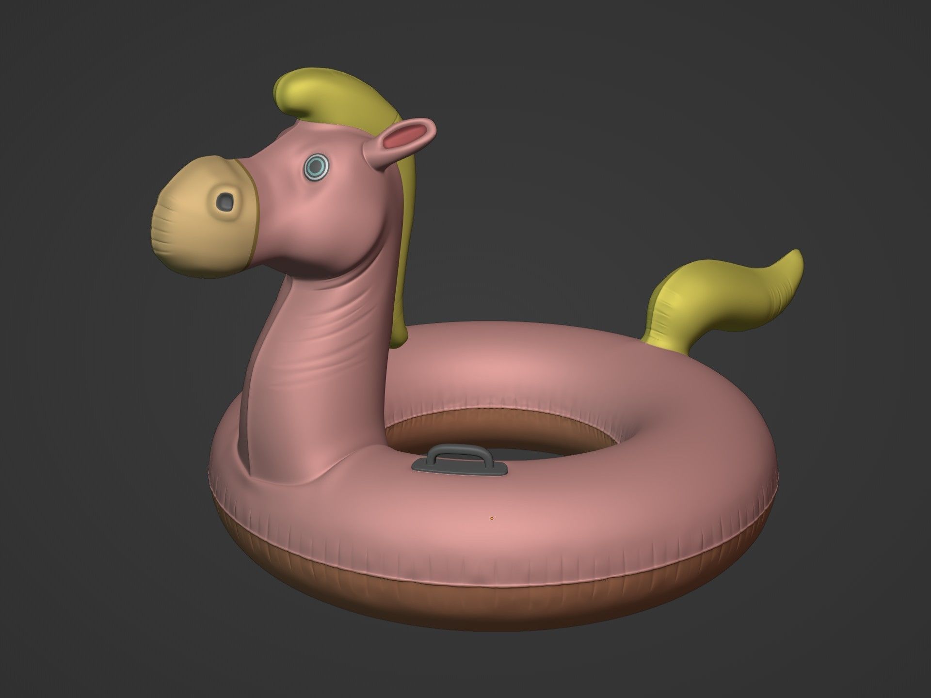 Inflatable Horse Low-poly 3D model_1