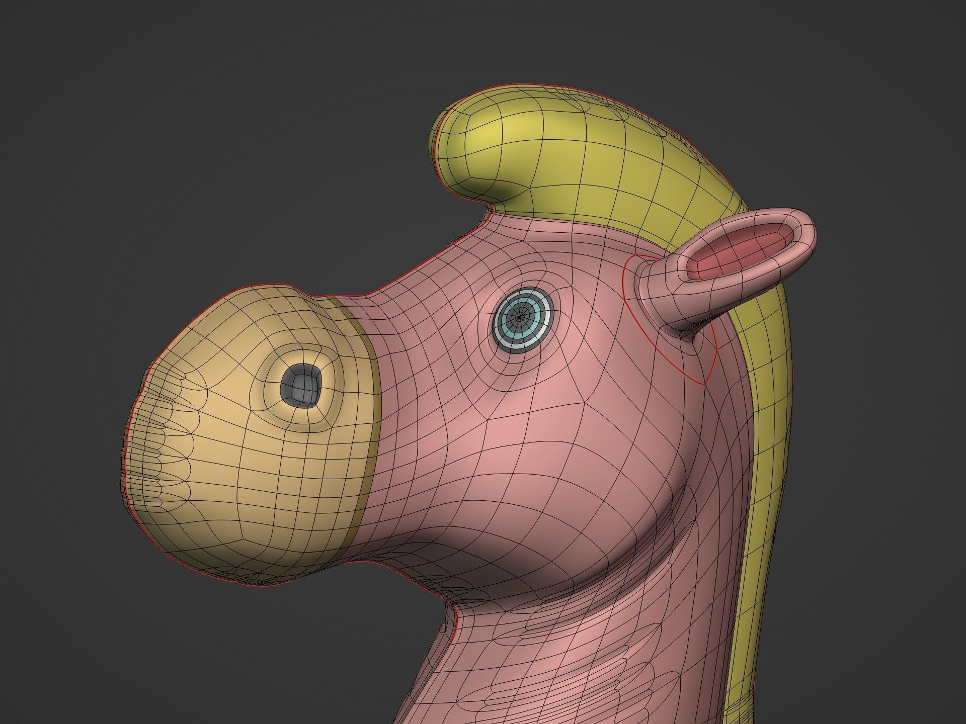 Inflatable Horse Low-poly 3D model_20