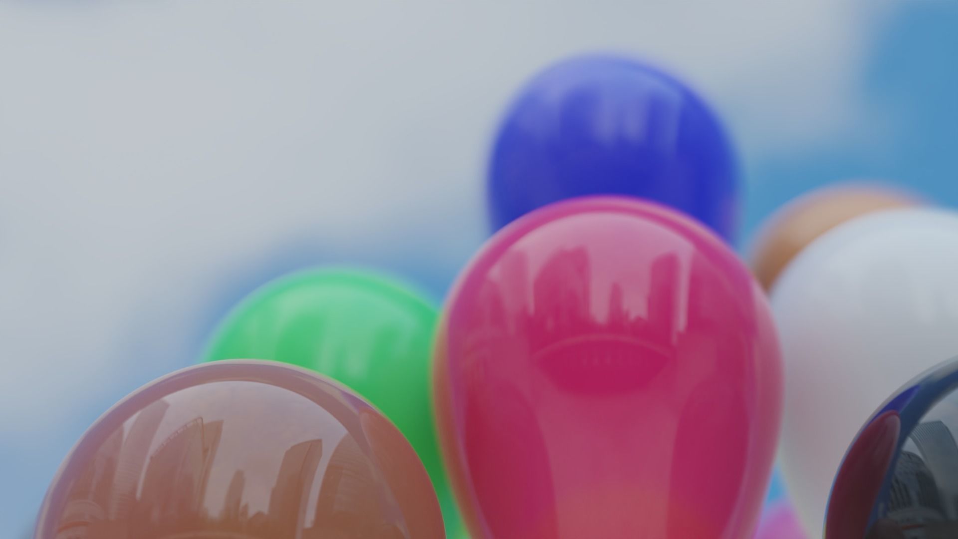 Ballon colorful balloons in sky 3D model_7