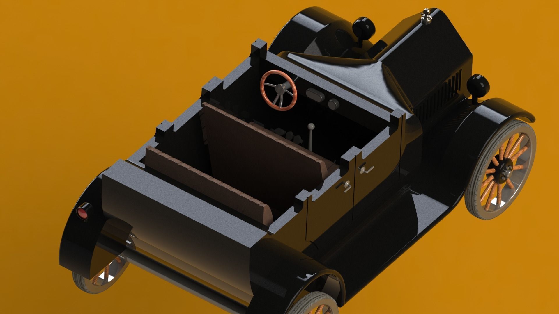 Antique Car 3D print model_9