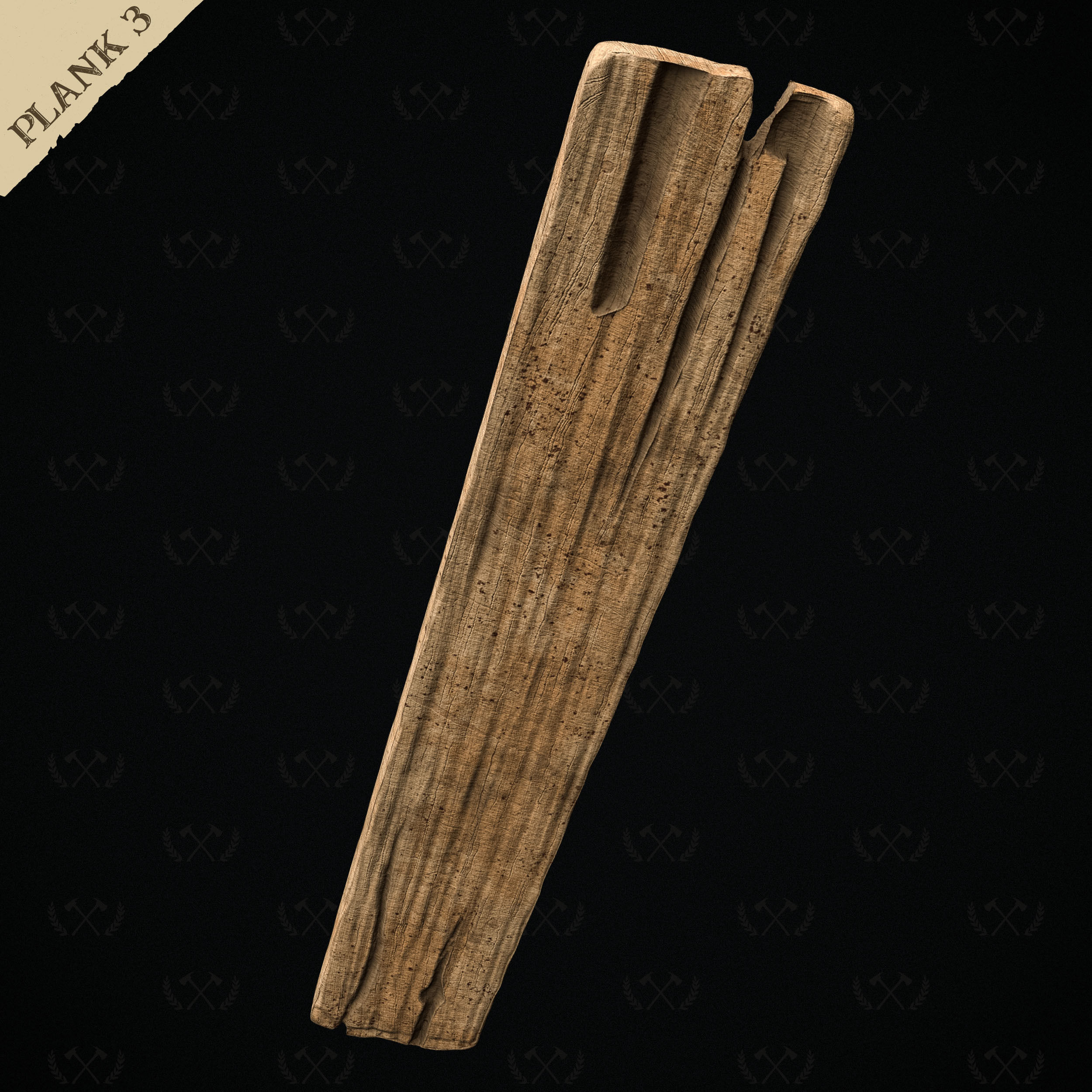 3X Wooden Planks - Diorama and Miniature Models - Lumberjack 3D print model_18