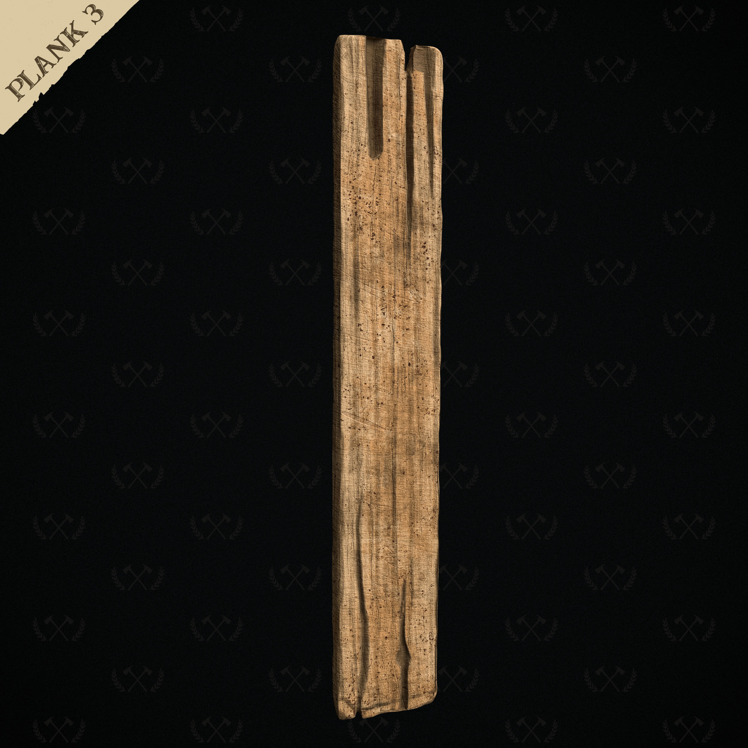 3X Wooden Planks - Diorama and Miniature Models - Lumberjack 3D print model_16