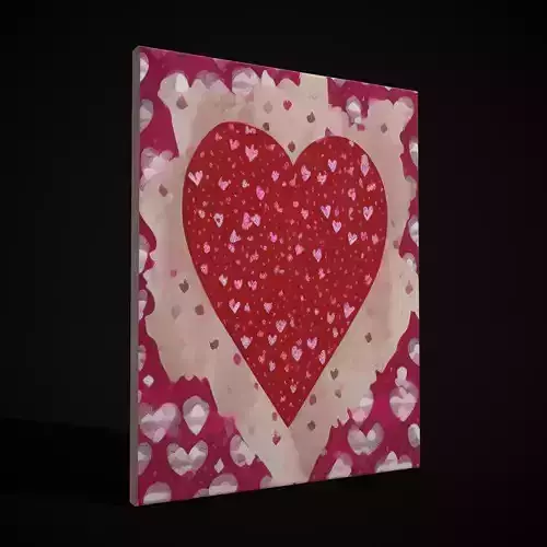 Delicate Hearts Painting