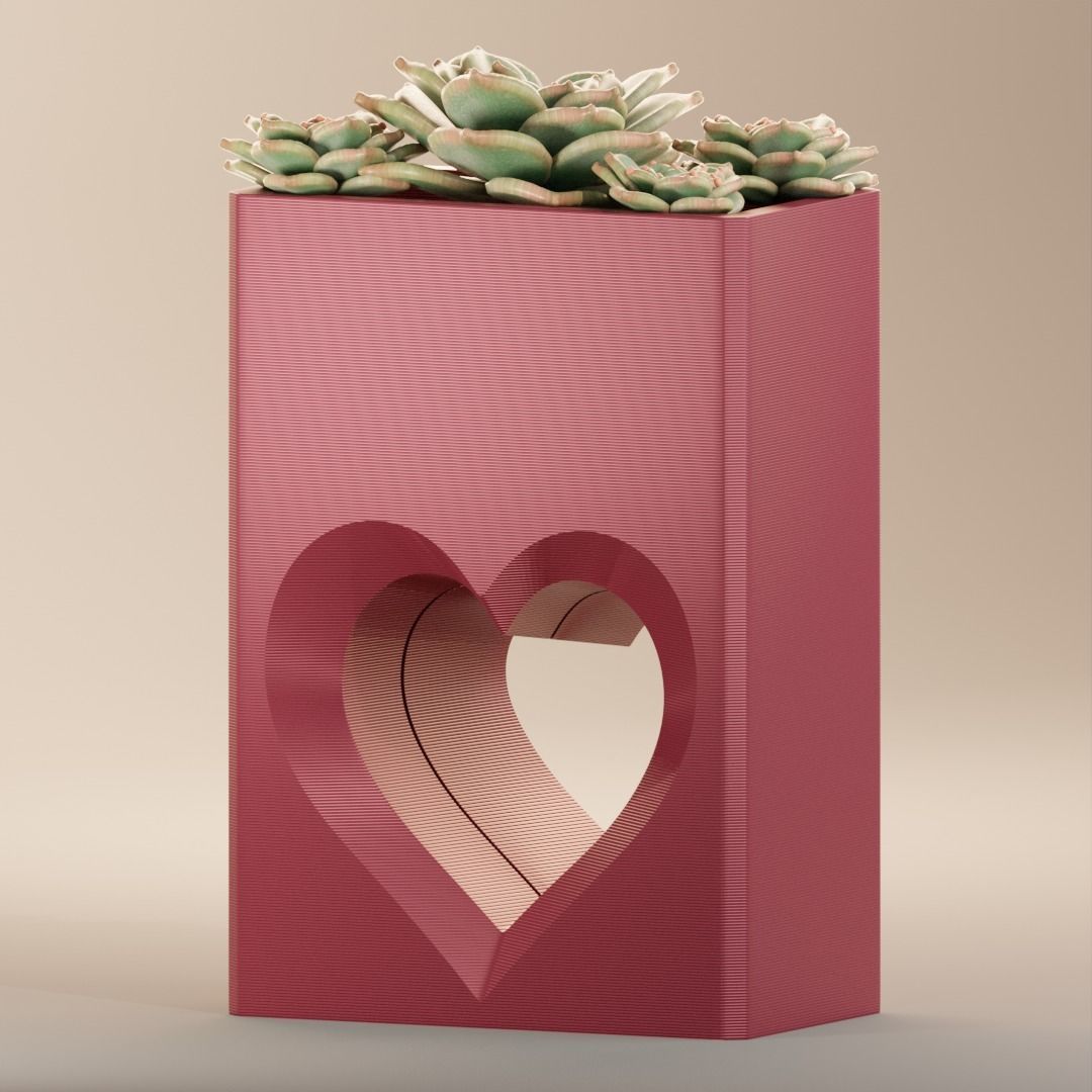 San Valentine Plant Pot 3D print model_5